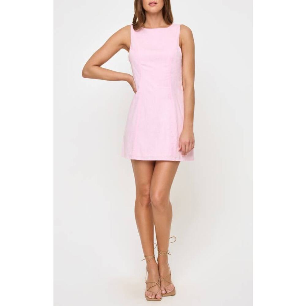 L SPACE Oceanside Mini Dress in Rosewater L